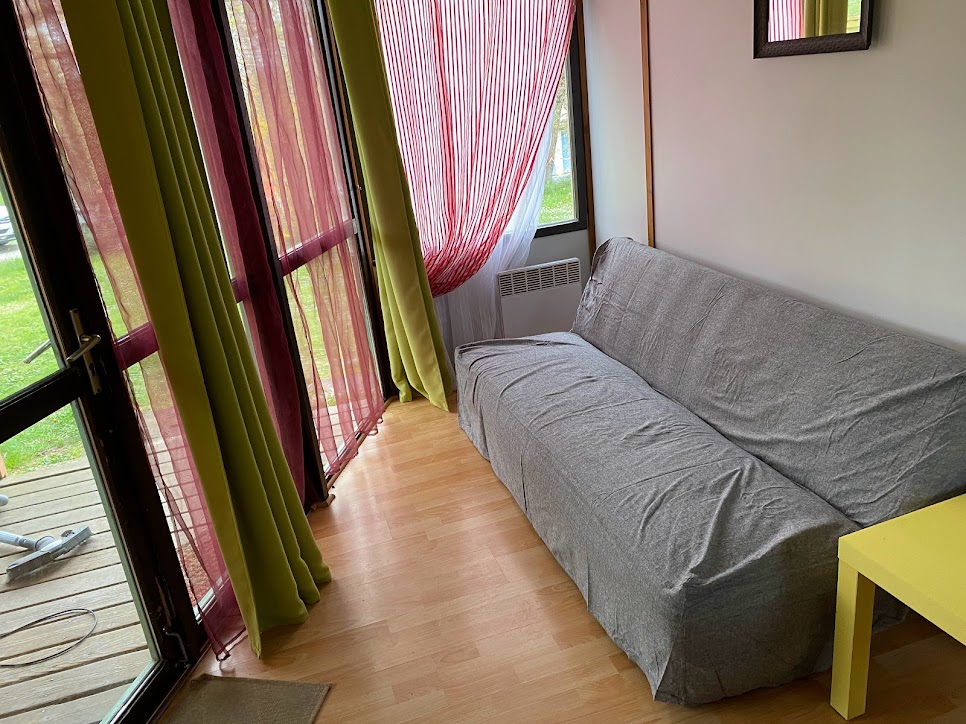 Intérieur d'un chalet en location